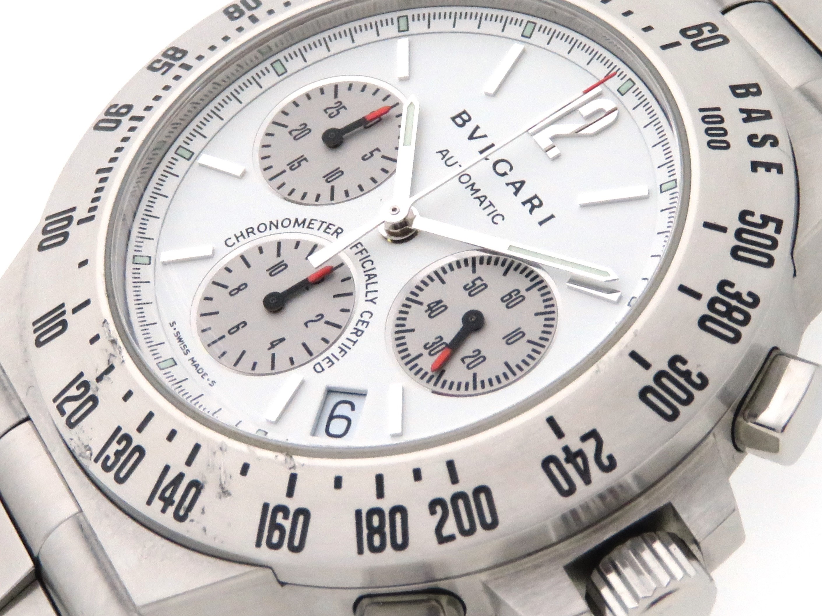 Bvlgari ブルガリ ディアゴノ プロフェッショナル Ch40sta Ss ホワイト文字盤 自動巻き メンズの購入なら 質 の大黒屋 公式