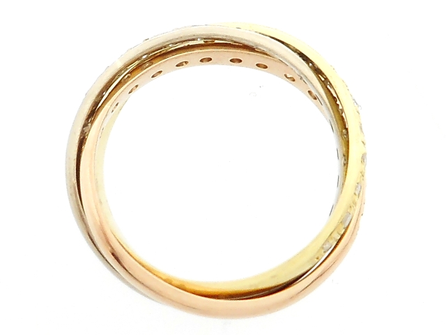 JEWELRY ノンブランドジュエリー 貴金属・宝石 リング 指輪 ダイヤリング 3連 3カラー K18 ホワイトゴールド ピンクゴールド