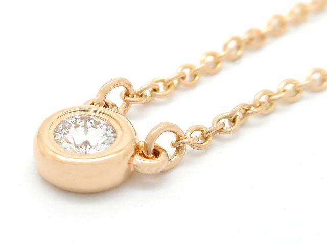 Tiffany Co ティファニー 貴金属 宝石 バイザヤードネックレス ピンクゴールド K18pg ダイヤモンド 1pd 2 2g 0 の購入なら 質 の大黒屋 公式