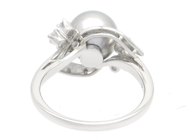 Mikimoto ミキモト 貴金属 宝石 パールリング ブラックパール Pt950 プラチナ 5 9g 11号 黒蝶真珠 0 の購入なら 質 の大黒屋 公式