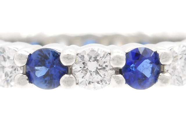 Harry Winston ハリーウィンストン 貴金属 宝石 プロングセットリング サファイア ダイヤモンド Pt プラチナ 4 5号 4 5g フル エタニティリング 0 の購入なら 質 の大黒屋 公式