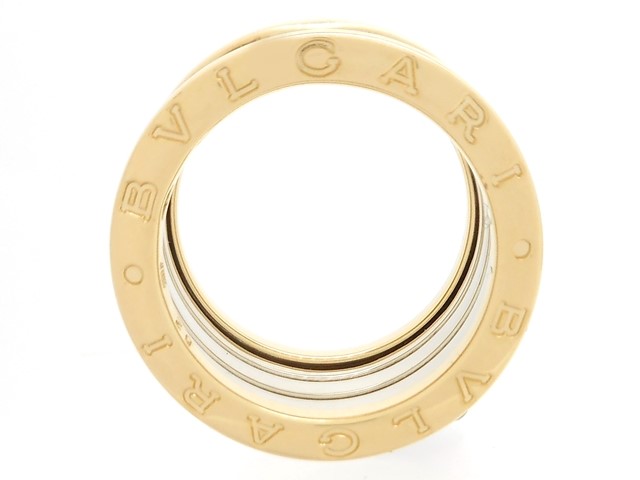 BVLGARI ブルガリ 貴金属・宝石 リング 指輪 B-zero1リング ビーゼロワン 4バンド Mサイズ YG イエローゴールド WG ホワイトゴールド 10.5g 52号 日本サイズ約12号 銀座限定 【200】 代引き・同梱不可 BVLVGARI ビーゼロワン 750リング 52サイズ(12号) リング