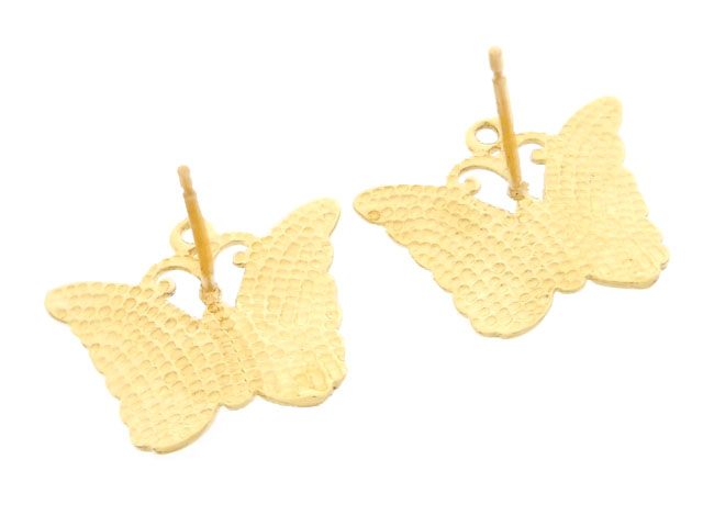 JEWELRY ノンブランドジュエリー 貴金属・宝石 ピアス K18 ゴールド 2.2g 蝶 (2120500065007) 【200】 image number 3