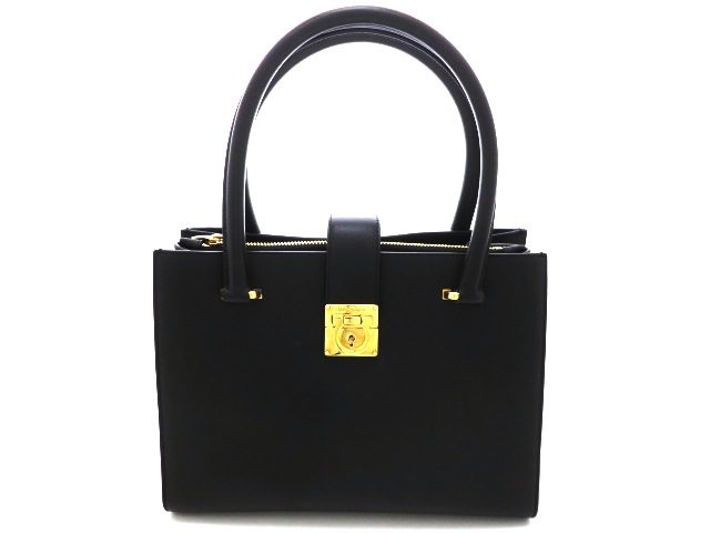 FERRAGAMO ブラック　レザー ハンドバッグ 楽天市場】【新品未使用品】【バッグ】Salvatore Ferragamo