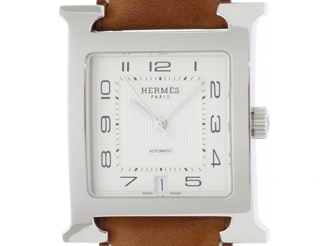 本物保証! エルメス Hermes 時計 メンズ Hウォッチ - 腕時計(アナログ)