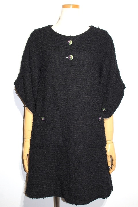 Chanel シャネル ワンピース ドレス Pv レディース36 ブラック ナイロン ツイード 定価 498 300 0 の購入なら 質 の大黒屋 公式