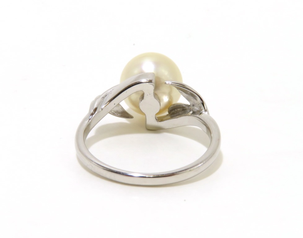 Mikimoto ミキモト パールリング K14wg ホワイトゴールド 約4 0g 11号 472 Ahの購入なら 質 の大黒屋 公式