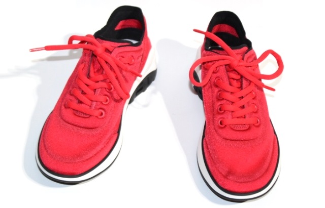 Chanel シャネル スニーカー レディース35 約22cm レッド ファブリック G 0 の購入なら 質 の大黒屋 公式