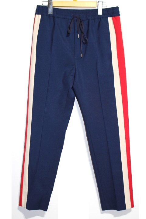 Gucci グッチ パンツ メンズ44 ネイビー レッド ウール コットン 0 の購入なら 質 の大黒屋 公式