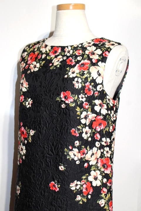 Dolce Gabbana ドルチェ ガッバーナ ドルガバ ノースリーブワンピース ドレス レディース40 ブラック ポリエステル 花柄 0 の購入なら 質 の大黒屋 公式