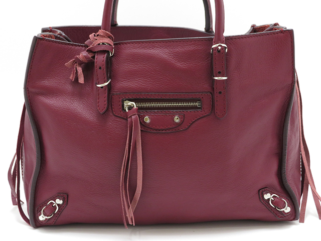 Balenciaga バレンシアガ ショルダーバッグ ペーパー A6 ボルドー カーフ 430