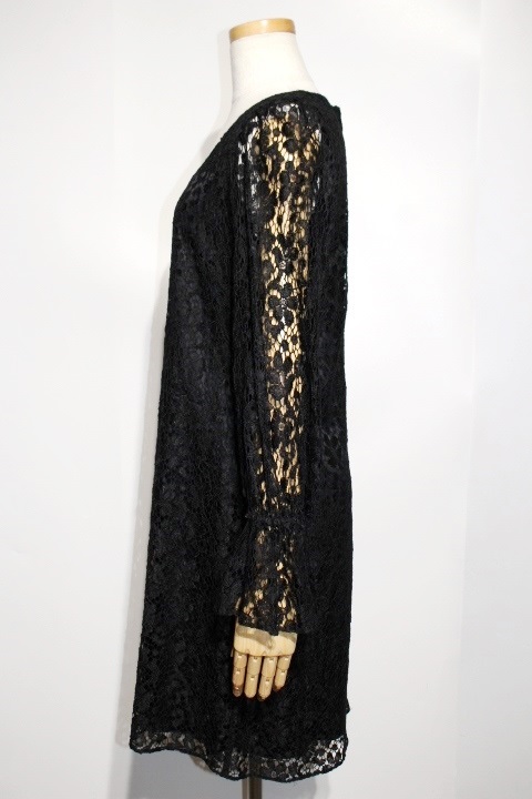 Dolce Gabbana ドルチェ ガッバーナ ドルガバ ドレス ワンピース レディース40 ブラック コットン 花柄レース 0 の購入なら 質 の大黒屋 公式