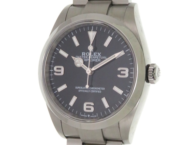 ROLEX 自動巻き ブラックダイヤル 時計 SELECT INC. [ROLEX エアキング Air-King 黒文字盤 自動巻 R.番 Ref