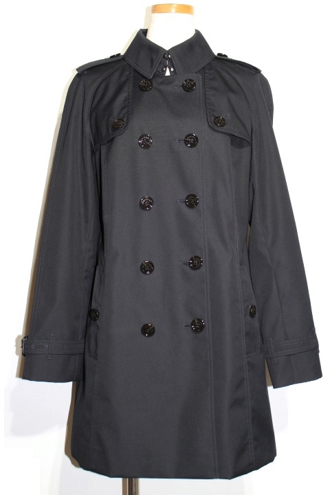 Burberry バーバリー トレンチコート レディース40 ネイビー コットン ポリエステル 0 の購入なら 質 の大黒屋 公式