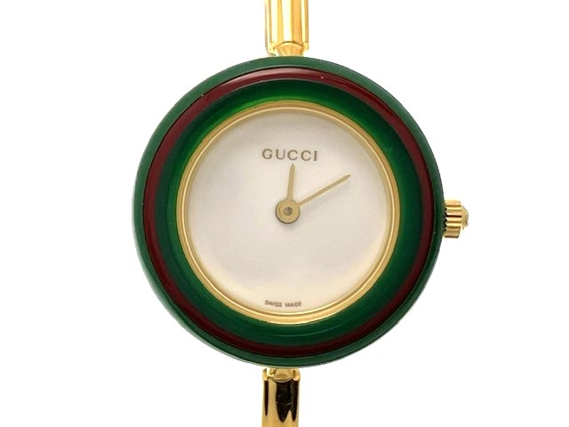 GUCCI グッチ レディース腕時計 107 Gフェイス 黒文字盤 シルバー GUCCI グッチ レディース腕時計 107 Gフェイス 黒文字盤