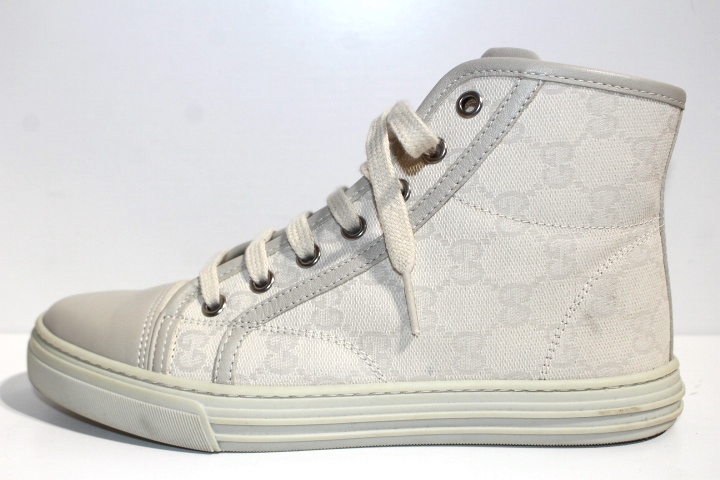 Gucci グッチ ハイカットスニーカー レディース34ハーフ 約21 5cm ベージュ Ggキャンバス 0 の購入なら 質 の大黒屋 公式