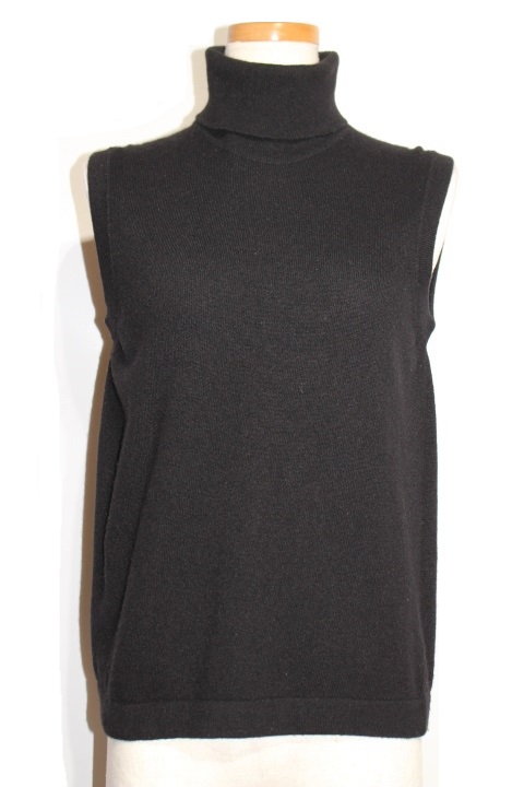 Hermes エルメス トップス ノースリーブニット タートルネック レディースme ブラック カシミヤ 0 の購入なら 質 の大黒屋 公式