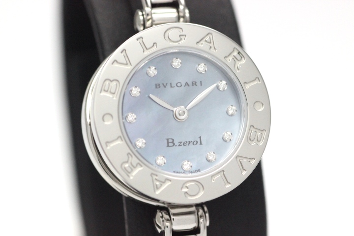 BVLGARI ブルガリ B-zero1 S レディース 時計 電池式 BZ22 12Pダイヤ シェル【472】HUの購入なら「質」の大黒屋（公式）