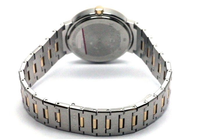 Bvlgari ブルガリ 時計 メンズ クオーツ 33sg ブラック文字盤 ステンレス イエローゴールド Hk 472 の購入なら 質 の大黒屋 公式