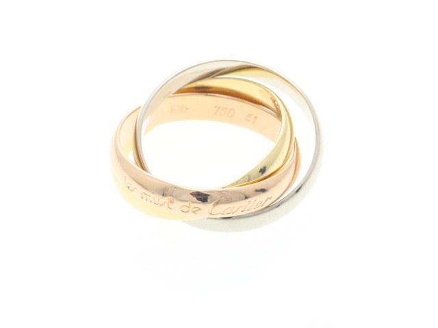 Cartier カルティエ 貴金属･宝石 トリニティリング 指輪 K18イエローゴールド/ホワイトゴールド/ピンクゴールド 51号 6.9g
