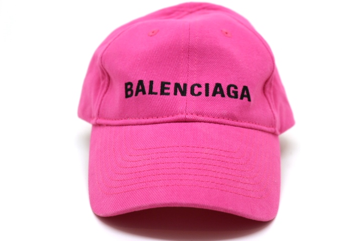 Balenciaga バレンシアガ 帽子 ベースボールキャップ Lサイズ ピンク コットン 0