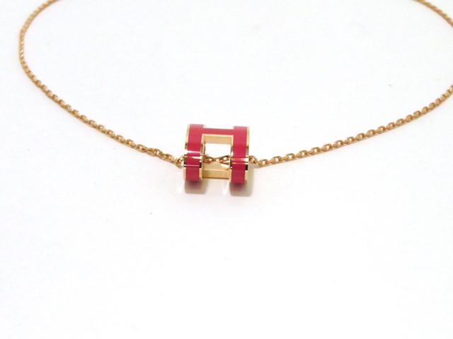 エルメス Hermes ポップアッシュネックレス Gp エナメル フューシャピンク 472 Ksの購入なら 質 の大黒屋 公式