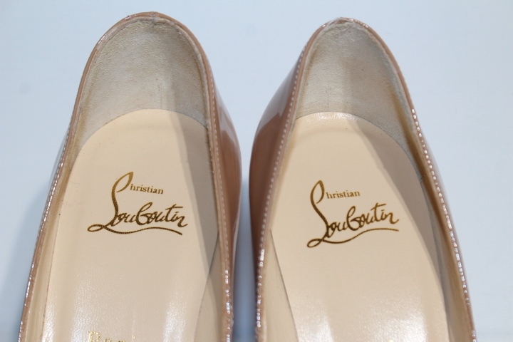 Christian Louboutin クリスチャンルブタン パンプス レディース37 ベージュ エナメル 432 の購入なら 質 の大黒屋 公式