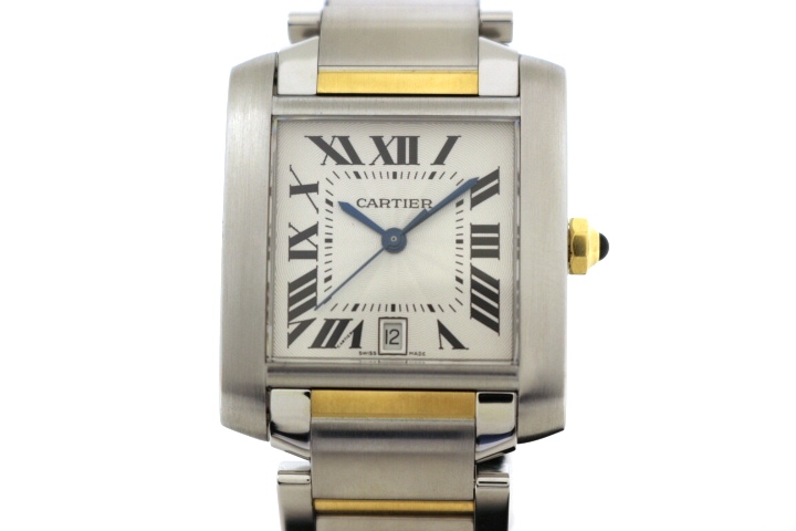 Cartier カルティエ 時計 タンクフランセーズlm Wq4 シルバー文字盤 イエローゴールド ステンレススチール メンズ 自動巻き Oh 外装仕上げ済み 0 の購入なら 質 の大黒屋 公式