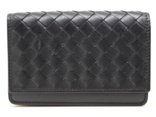Bottega Veneta ボッテガ ヴェネタ イントレチャート カードケース 名刺入れ ブラック カーフ 0 の購入なら 質 の大黒屋 公式