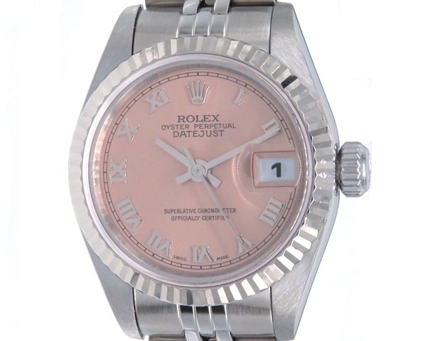 U番 Rolex ロレックス デイトジャスト Wg Ss ホワイトゴールド ステンレススチール ピンク文字盤 自動巻き 5 の購入なら 質 の大黒屋 公式