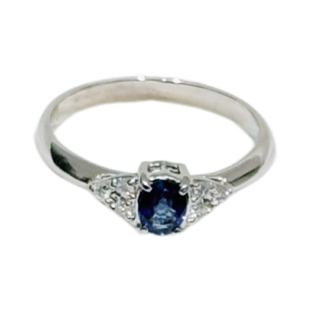 ノンブランド リング 指輪 オパール ダイヤリング オパール 指輪 リング 0.64ct Pt950 ブラックオパール 10月