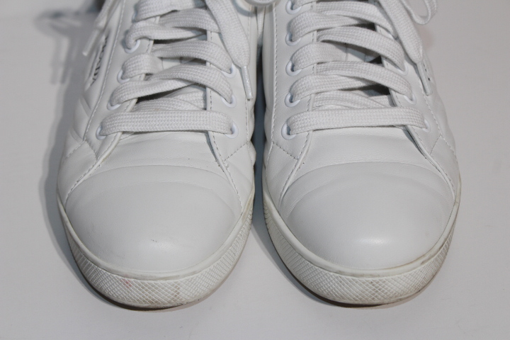 Prada プラダ スニーカー レディース37 約24cm ホワイト レザー 0 の購入なら 質 の大黒屋 公式