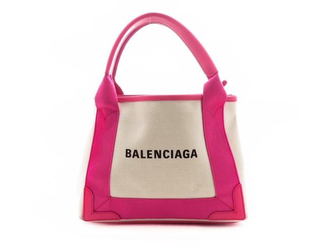 BALENCIAGA(バレンシアガ) ネイビーカバS トートバッグ ピンク