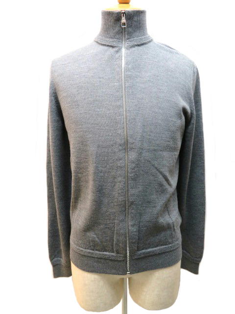 Louis Vuitton ルイヴィトン ジップアップ カーディガン メンズ M グレー ウール シルク 432 の購入なら 質 の大黒屋 公式
