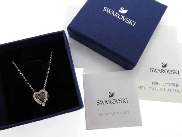 Swarovski スワロフスキー スパークリングダンスハート ネックレス ピンク ロジウム コーティング 474 の購入なら 質 の大黒屋 公式