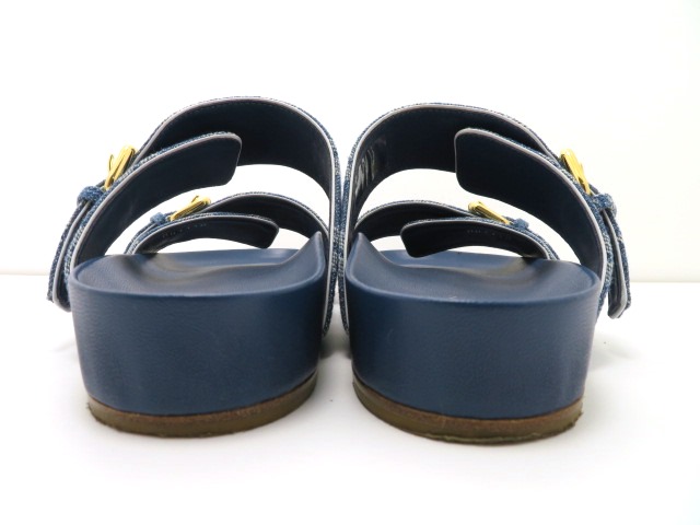 ルイヴィトン サンダル レディース38 ブルー モノグラム デニム 432 の購入なら 質 の大黒屋 公式