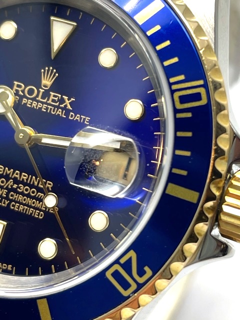 Z番並行 Rolex ロレックス 時計 サブマリーナ デイト 自動巻き ブルー 青文字盤 Yg イエローゴールド Ss ステンレス ルミノバ夜光 300m防水 0 の購入なら 質 の大黒屋 公式